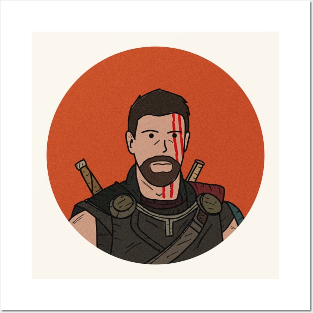 THOR Character Illustration Wall Art by Aldyz